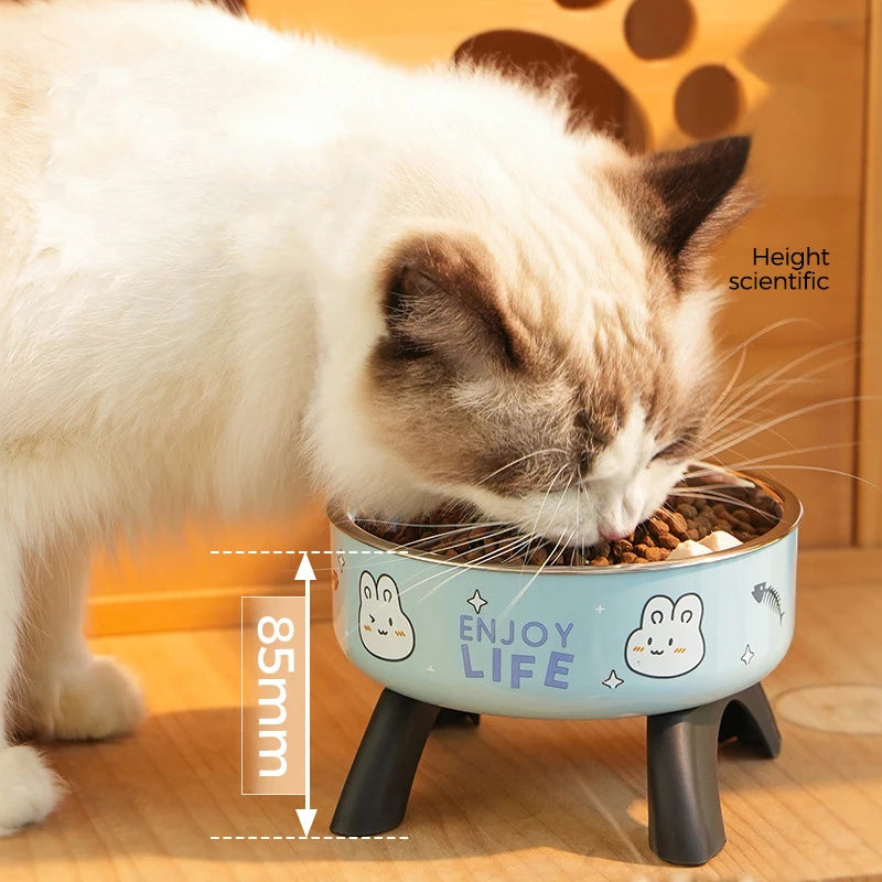 Elevated Anti-Slip Cat & Dog Food Bowl with Stand