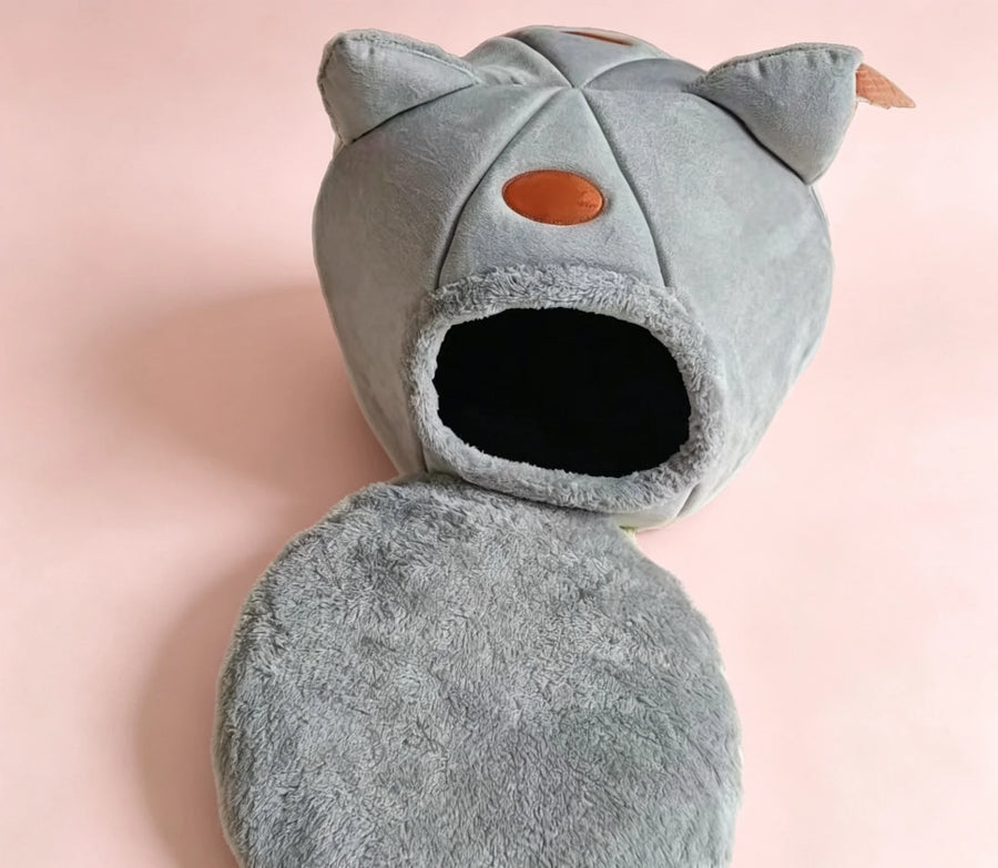 Semi-Enclosed Cozy Cat Bed, M or XL
