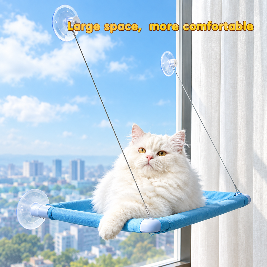 Wall Mounted Cat Hammock with Climbing Frame