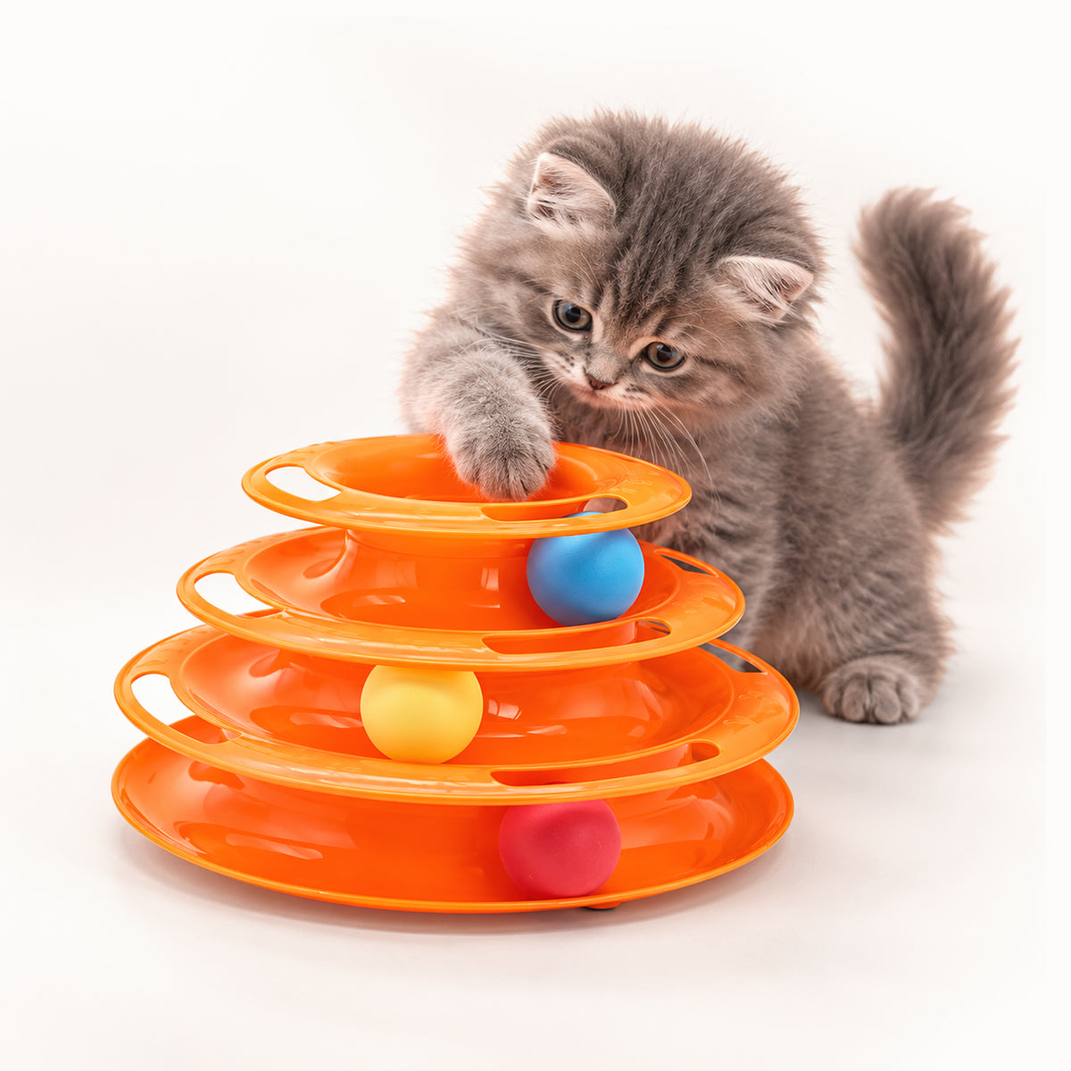3 or 4-Layer Cat Ball Track Tower