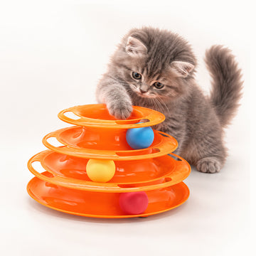 3 or 4-Layer Cat Ball Track Tower