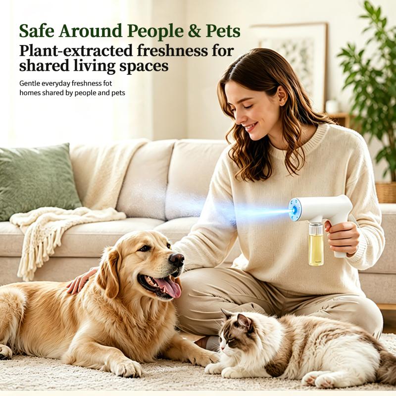 Nano Blue Light deodorizer spray refill for pet and home odor control, view 6
