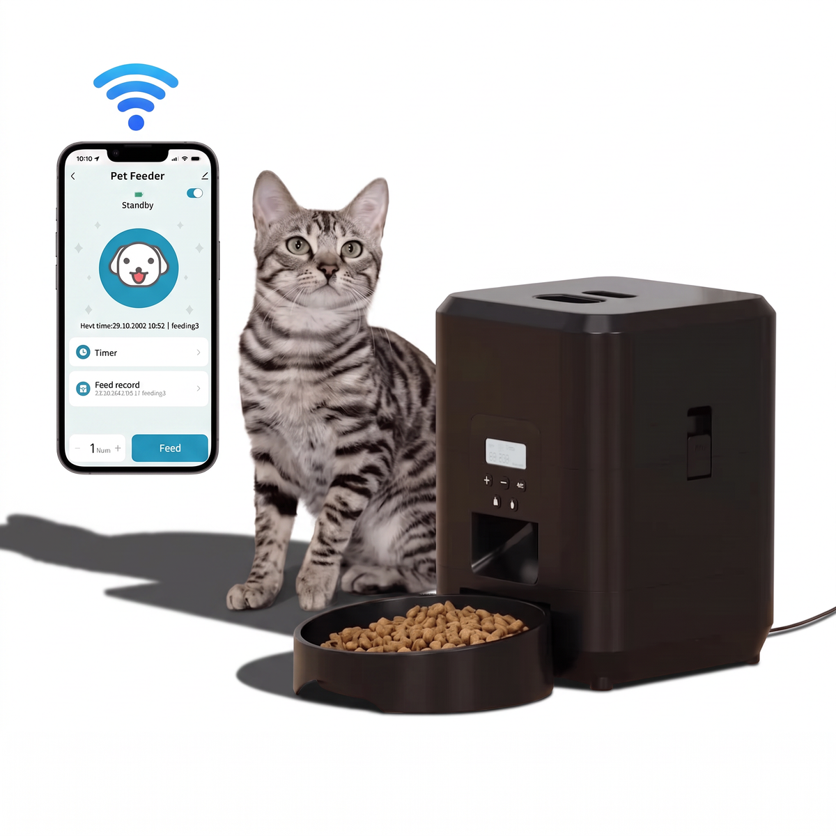 Automatic Cat Feeder, 2L with Timer & WiFi Option