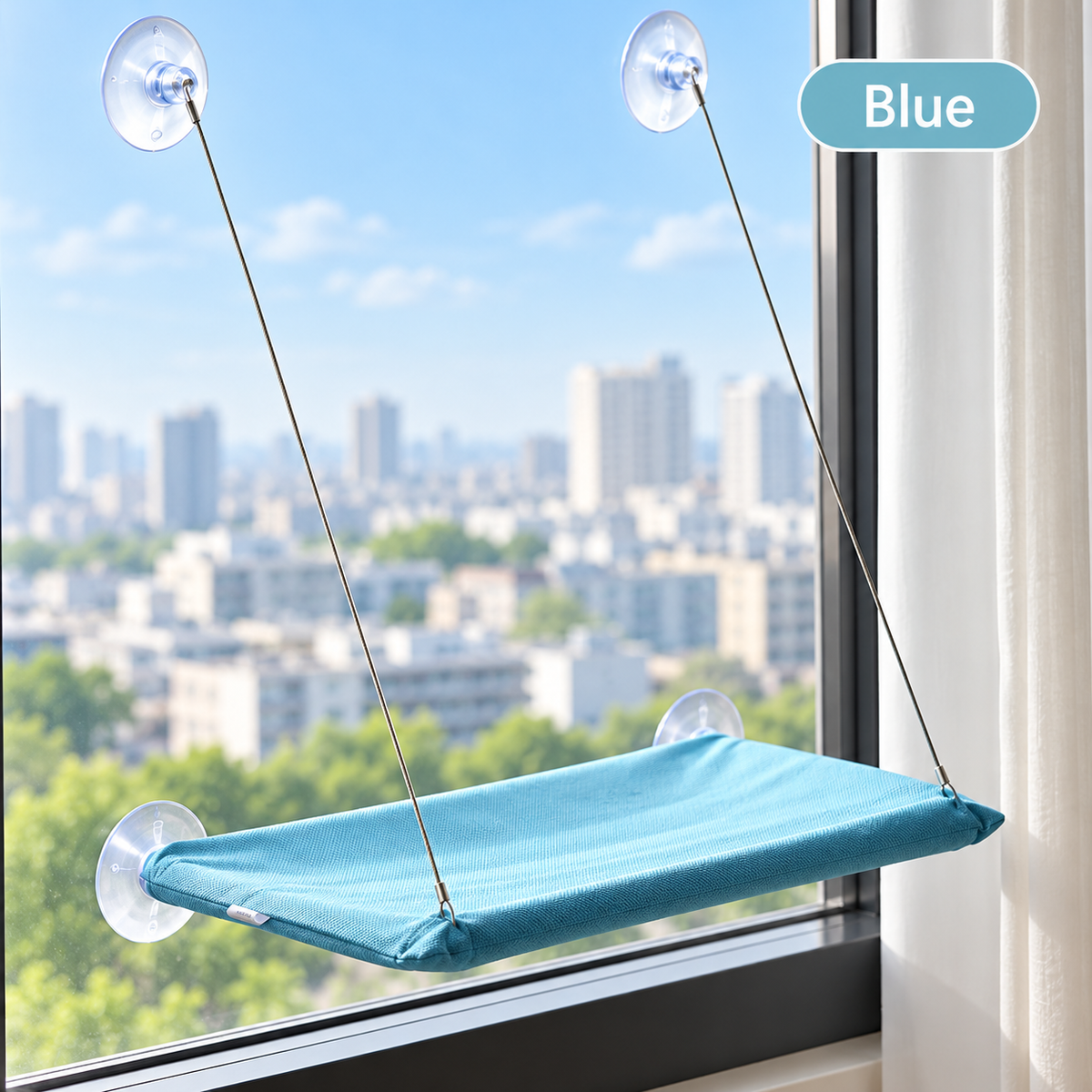 Wall Mounted Cat Hammock with Climbing Frame