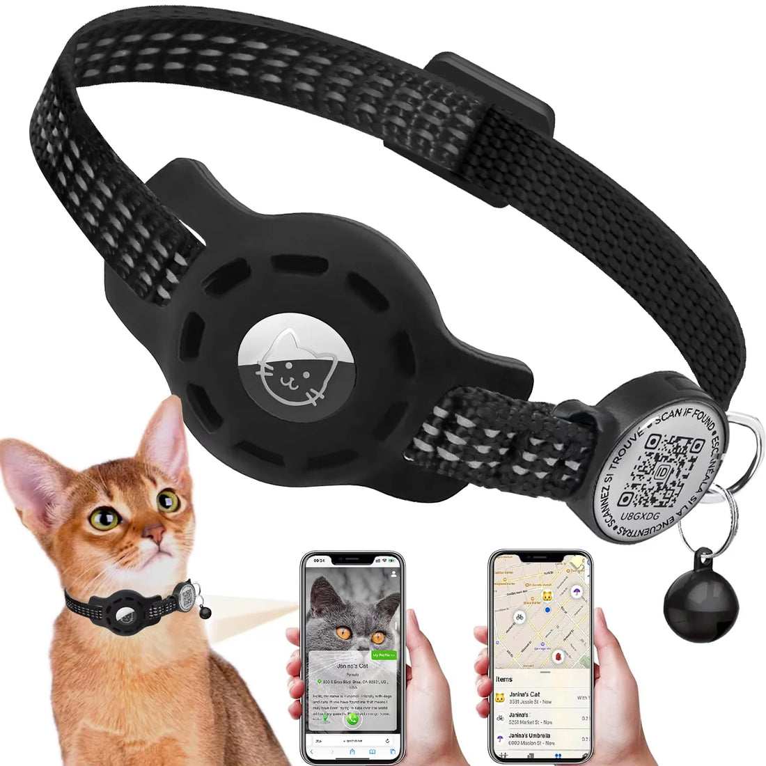breakaway-cat-collar-for-airtag-with-qr-id-tag
