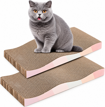 Multi-Shape Corrugated Cat Scratch Pad