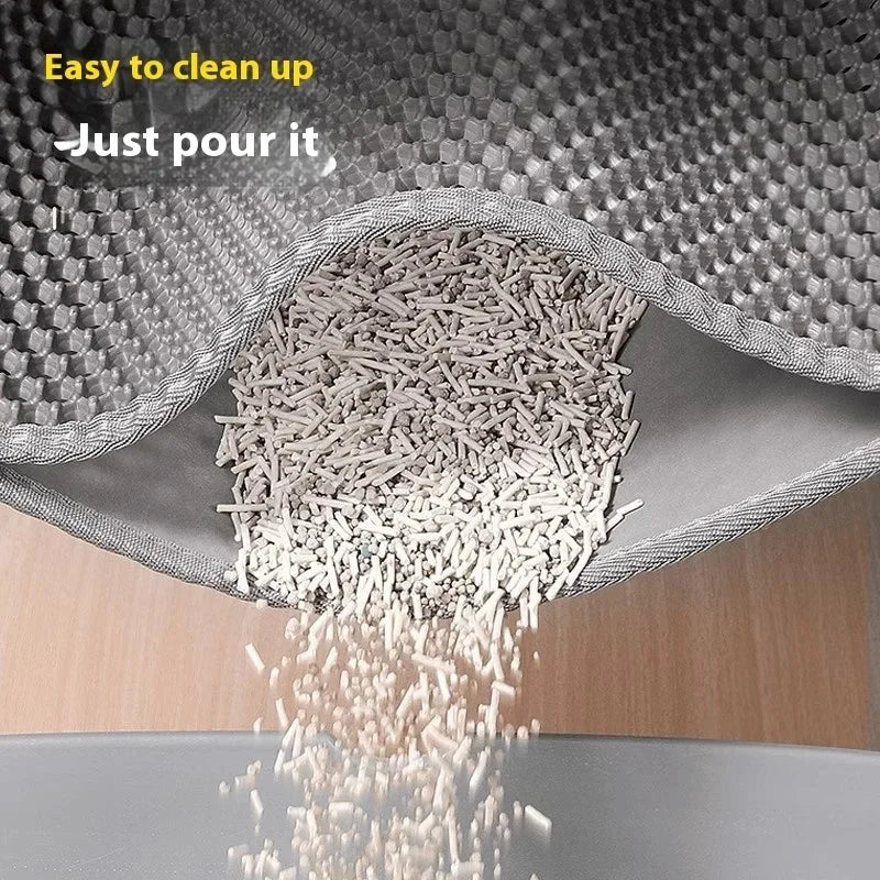 Large waterproof non-slip cat litter mat, view 5