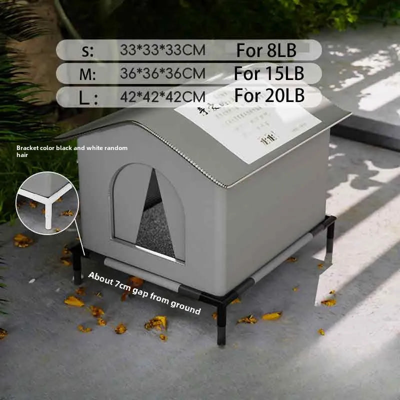 Waterproof Foldable Cat House for Outdoor Use