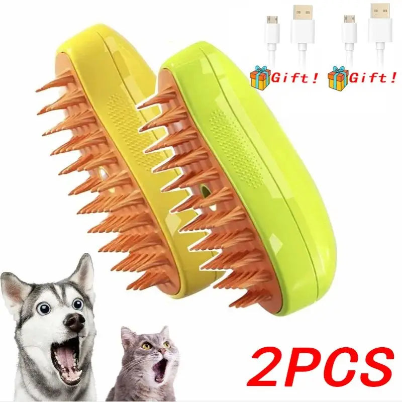 Cat Steam Brush for Shedding and Grooming