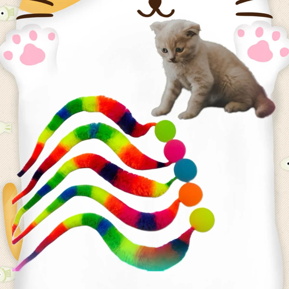 Soft Faux Fur Ball Cat Toy