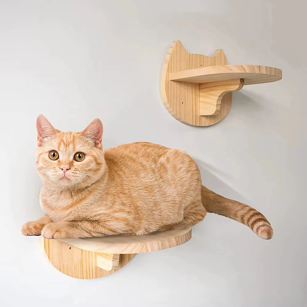 Wall-Mounted Cat Shelf and Climbing Steps, Ships from US
