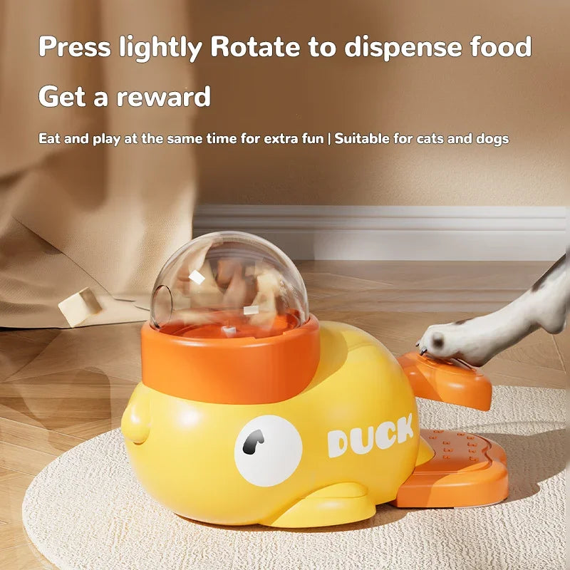 Duck puzzle feeder toy for cats, image 6