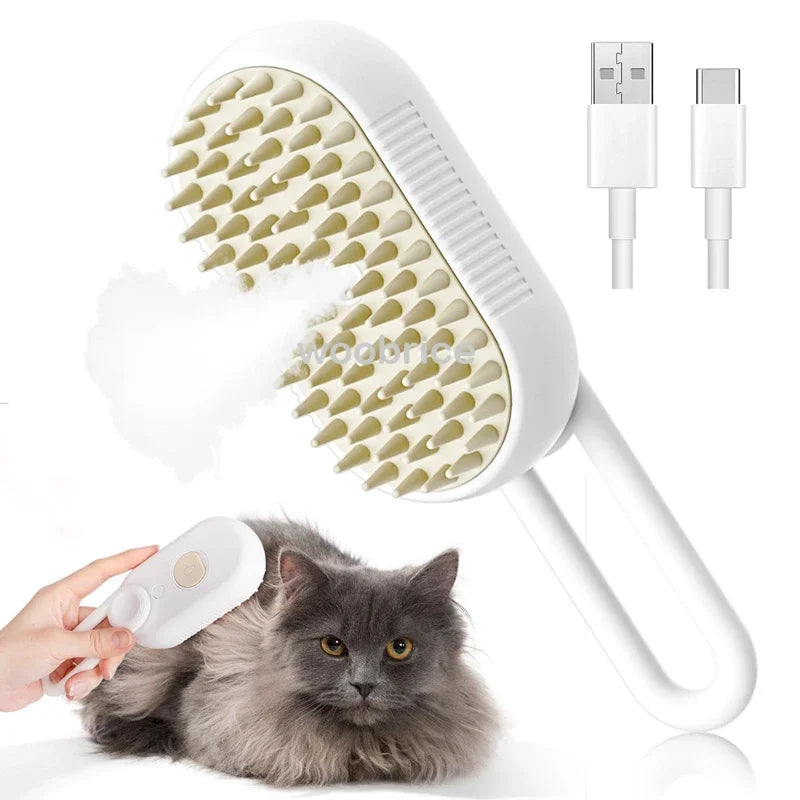 Cat Steam Brush for Shedding and Grooming