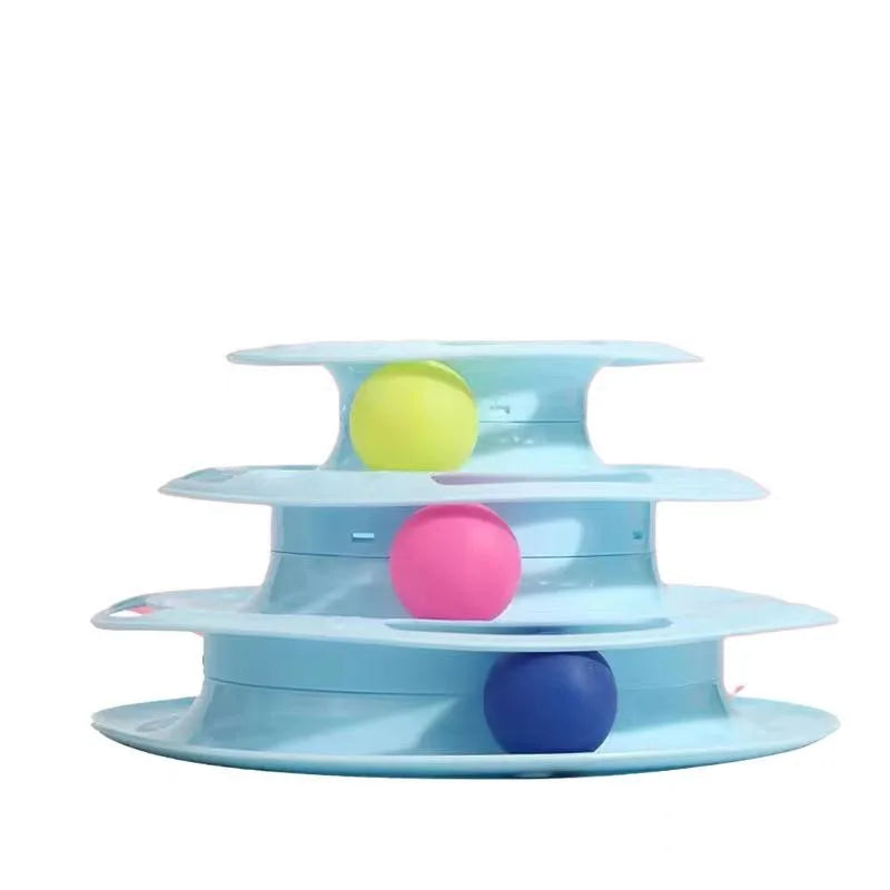 3 or 4-Layer Cat Ball Track Tower