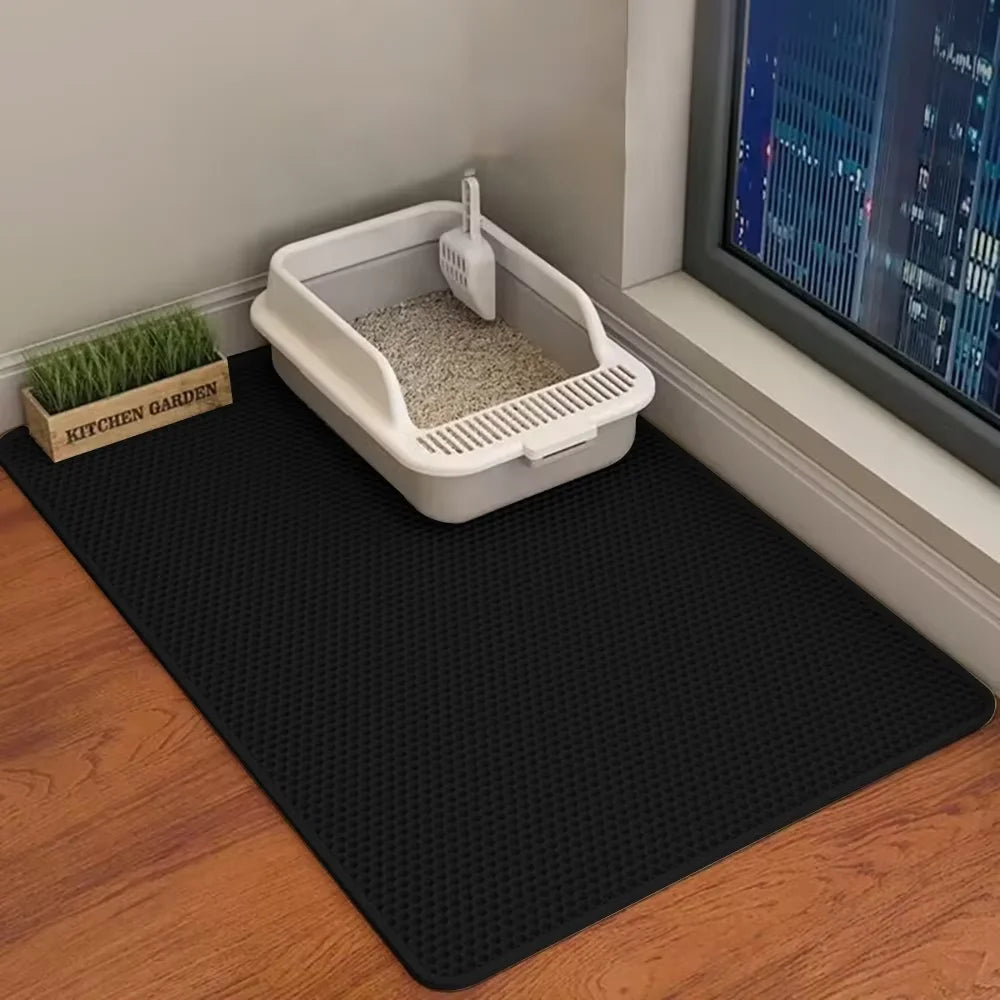 Large waterproof non-slip cat litter mat, view 9