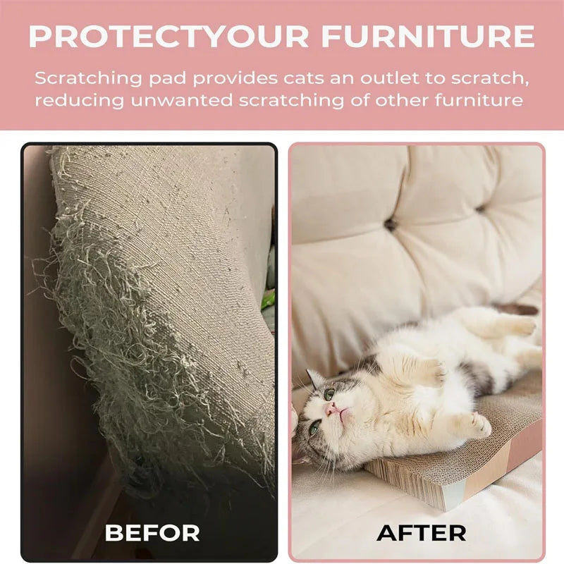 Multi-Shape Corrugated Cat Scratch Pad