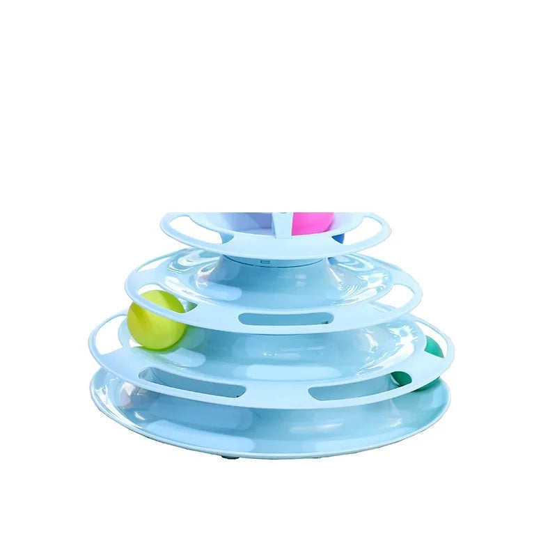 3 or 4-Layer Cat Ball Track Tower