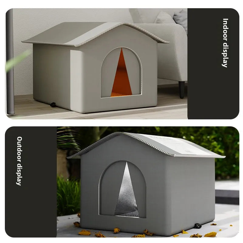 Waterproof Foldable Cat House for Outdoor Use