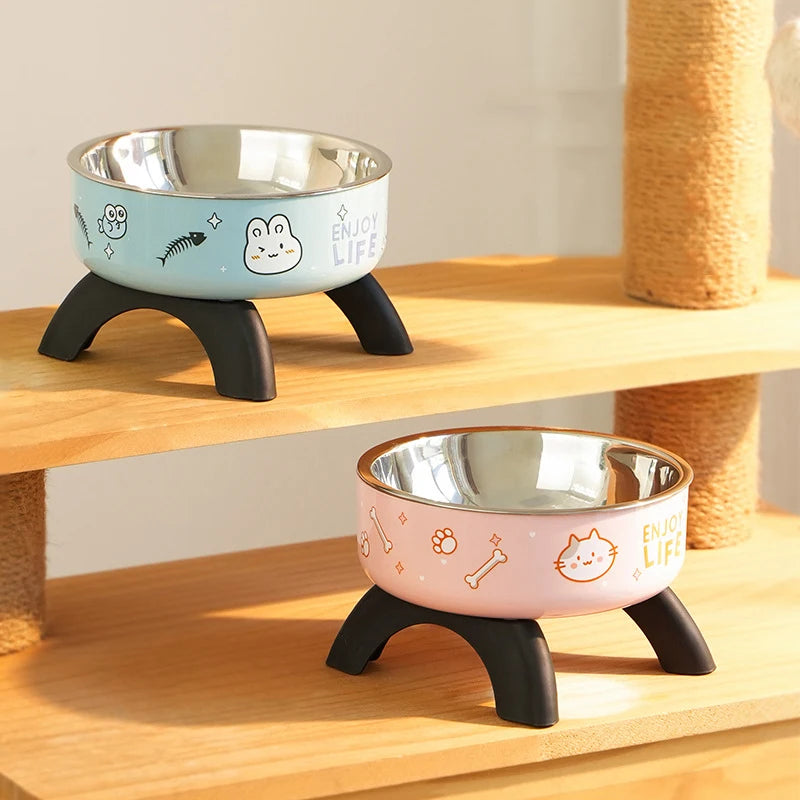 Elevated Anti-Slip Cat & Dog Food Bowl with Stand