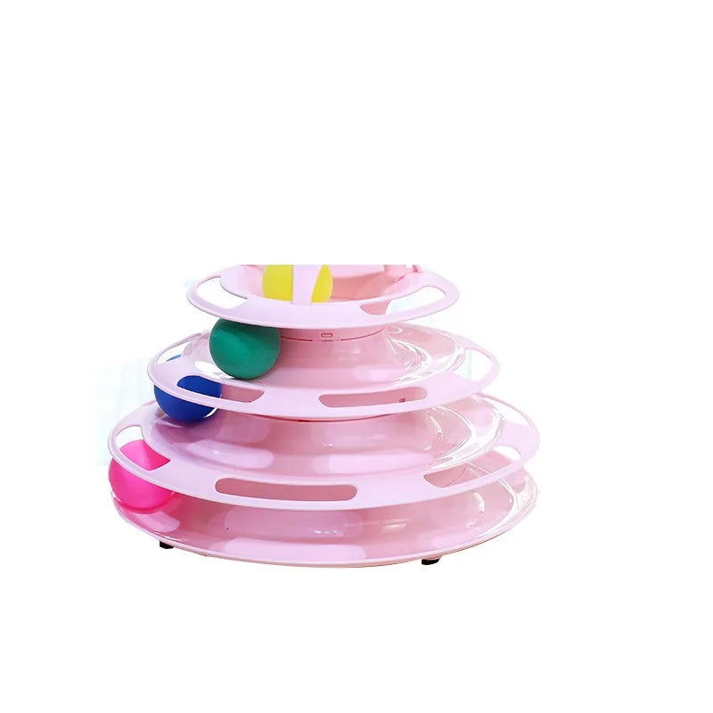 3 or 4-Layer Cat Ball Track Tower