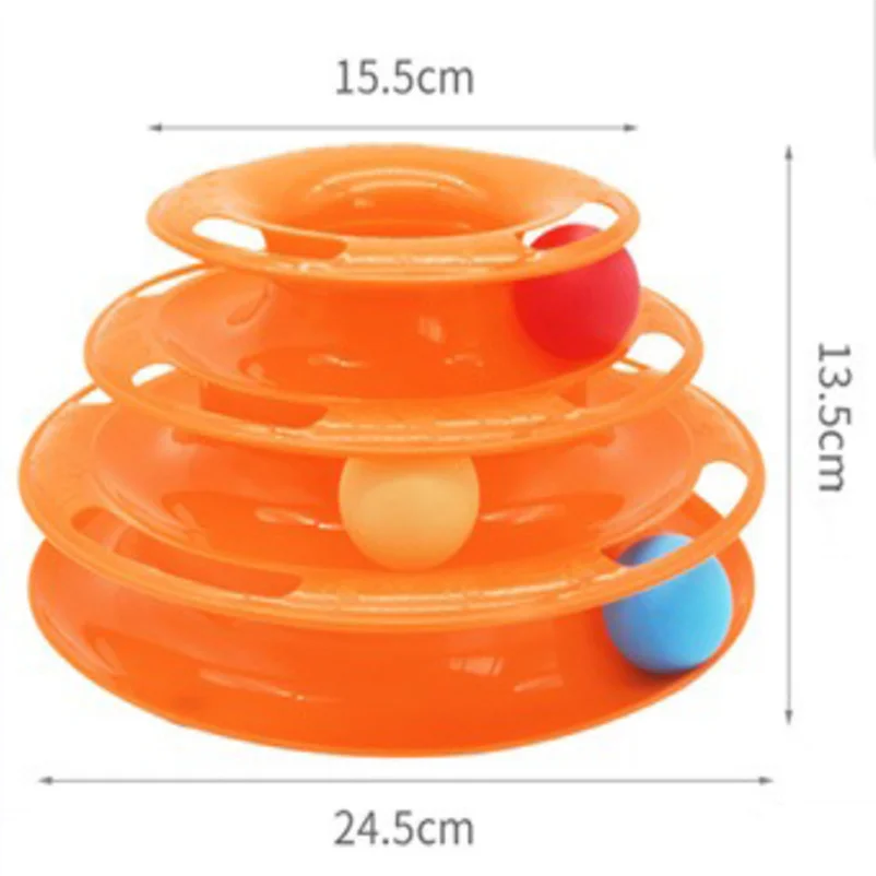 3 or 4-Layer Cat Ball Track Tower