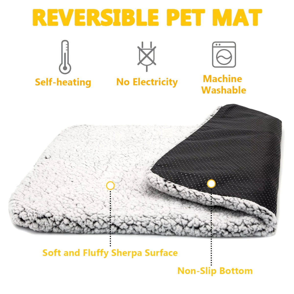 Self-Heating Cat Pad, Washable, No Electricity