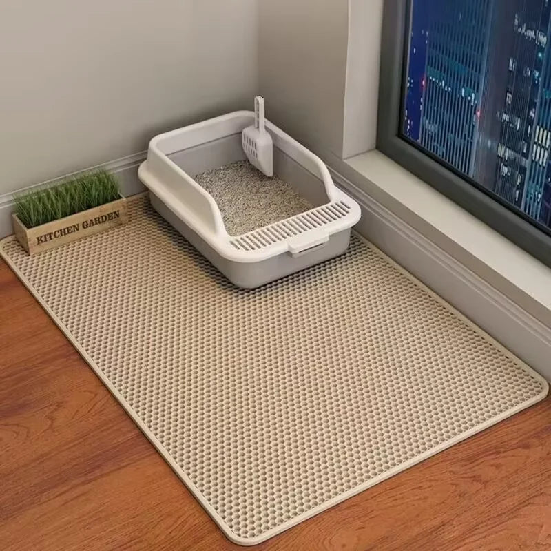 Large waterproof non-slip cat litter mat, view 7
