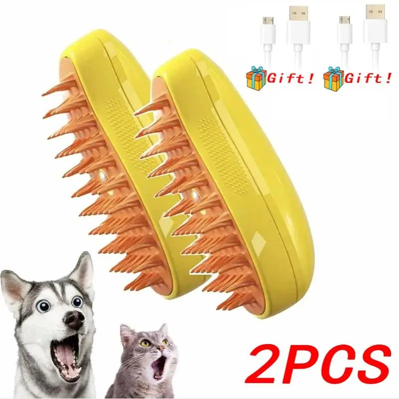 Cat Steam Brush for Shedding and Grooming