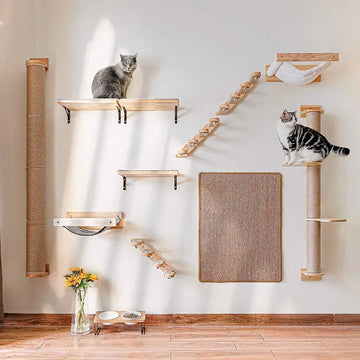 Wall-Mounted Cat Shelf and Climbing Steps, Ships from US