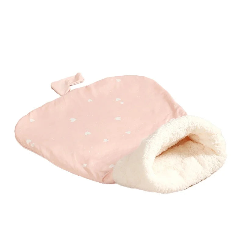 Fluffy cat sleeping bag pocket bed, view 7