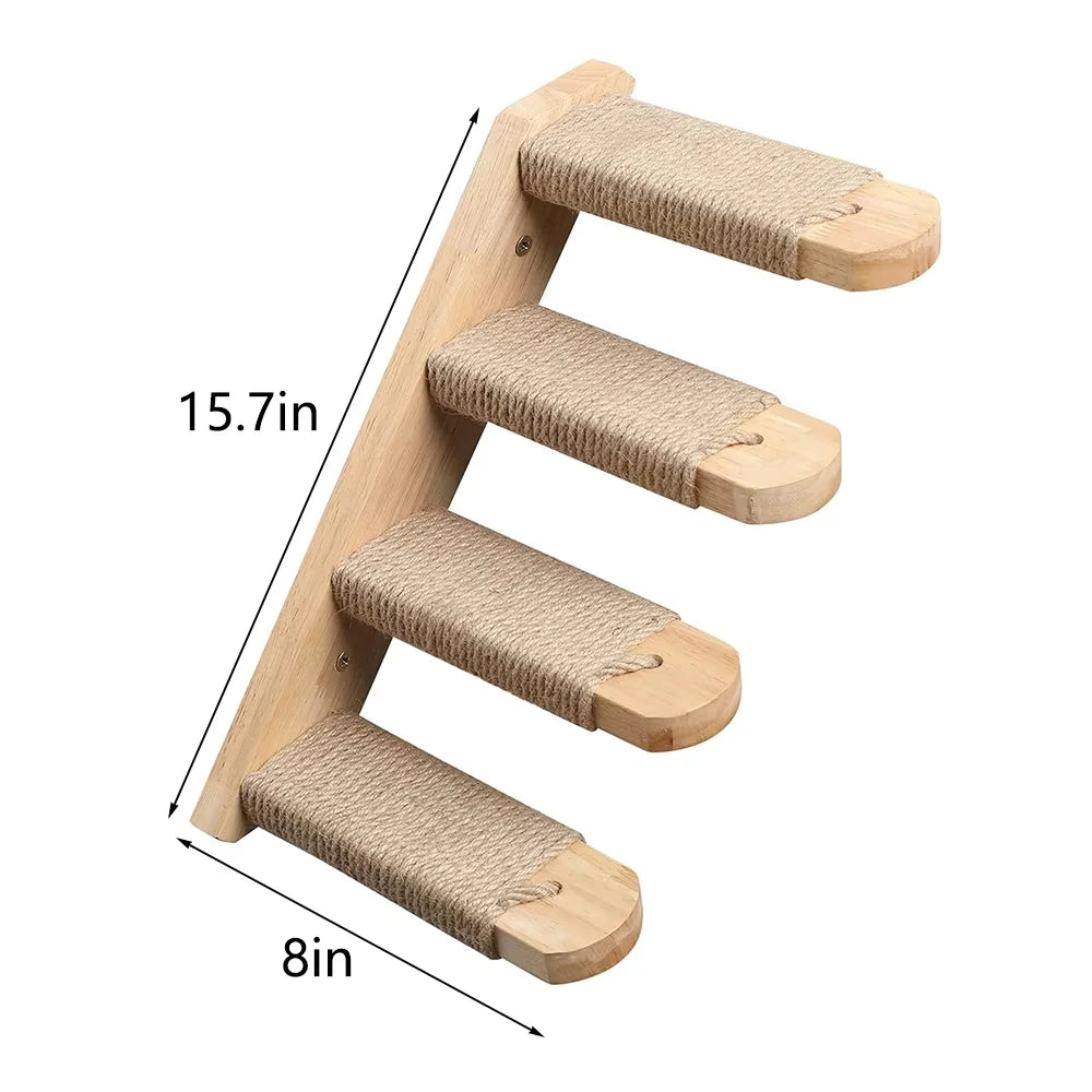 Wall-Mounted Cat Shelf and Climbing Steps, Ships from US