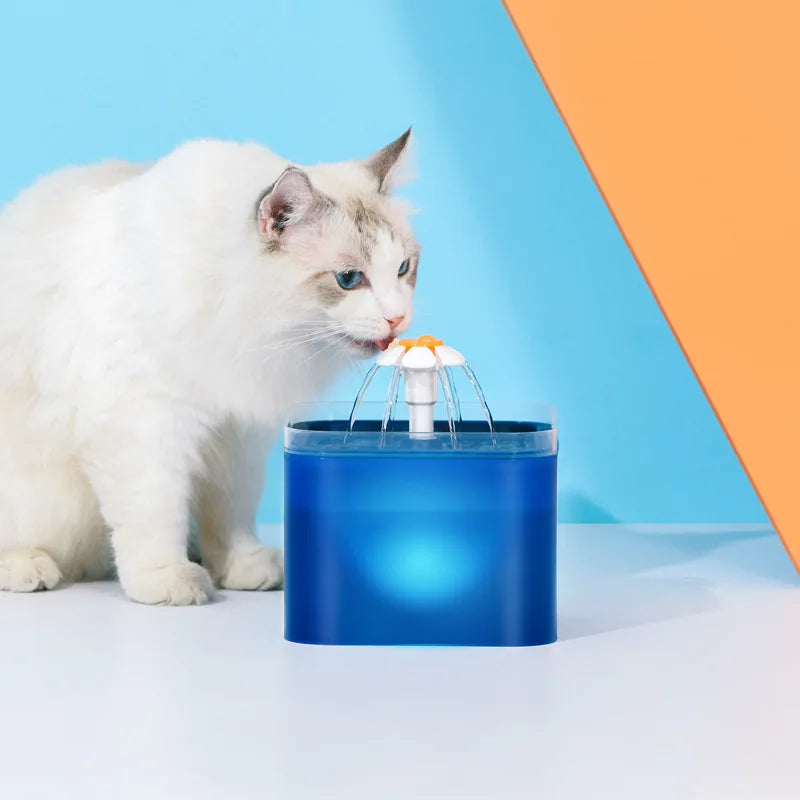 Cat Water Fountain 2L, Quiet with 4-Layer Filter