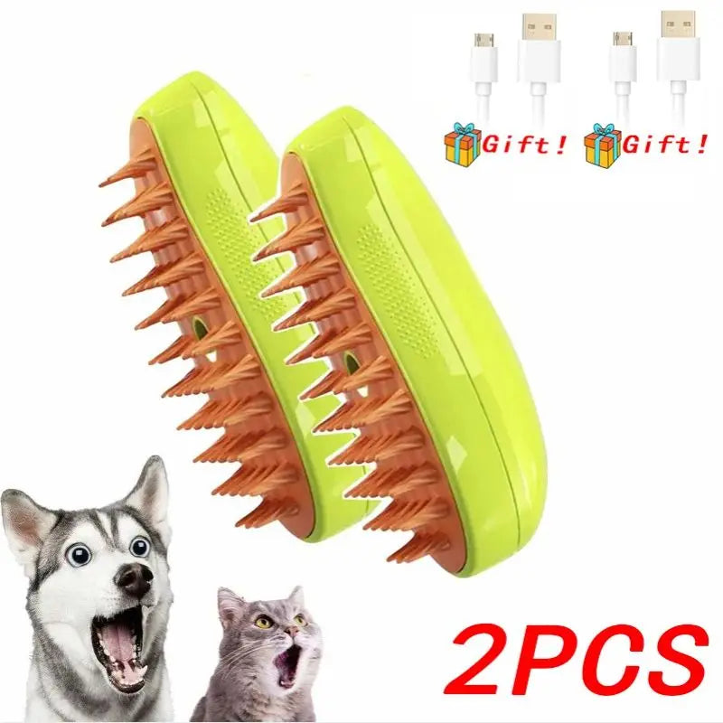 Cat Steam Brush for Shedding and Grooming