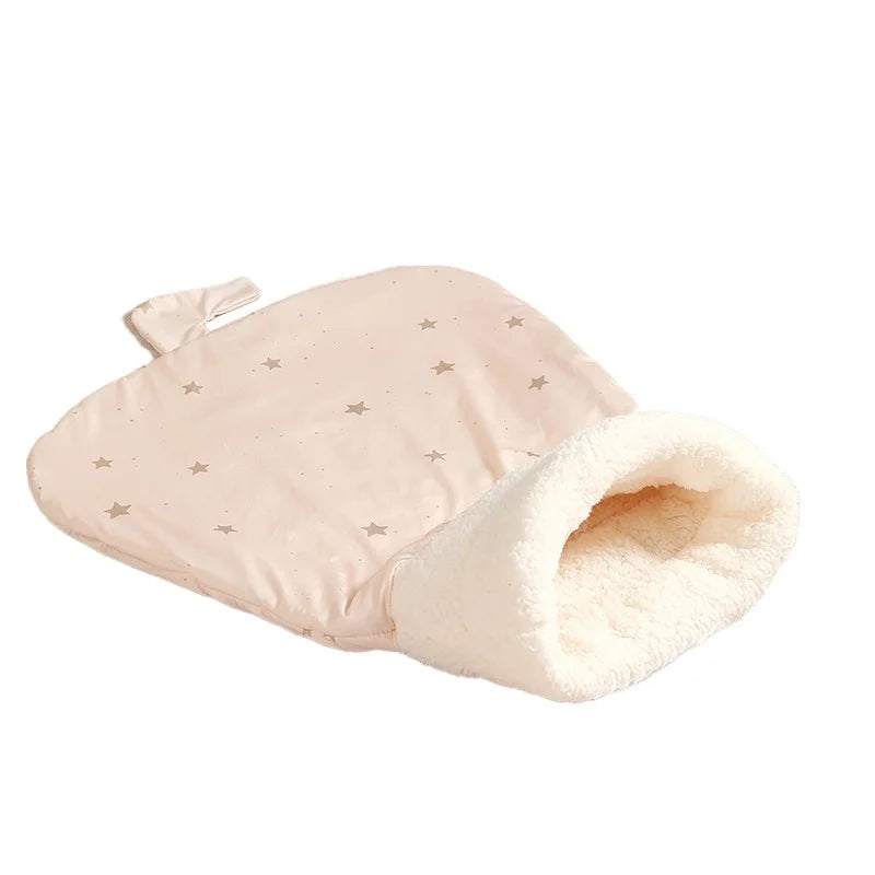 Fluffy cat sleeping bag pocket bed, view 11