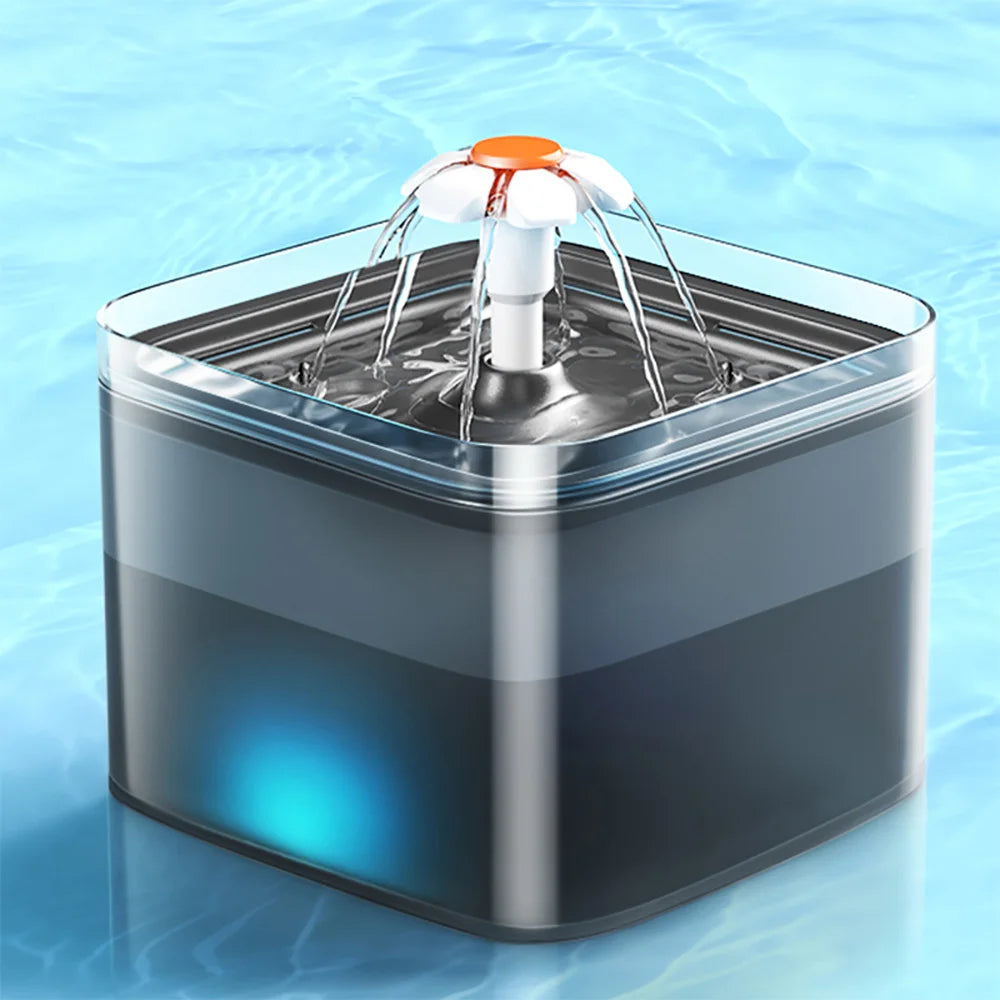 Cat Water Fountain 2L, Quiet with 4-Layer Filter