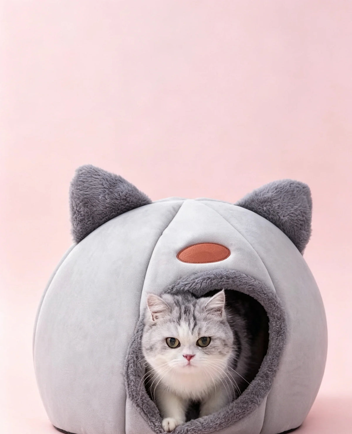 Semi-Enclosed Cozy Cat Bed, M or XL