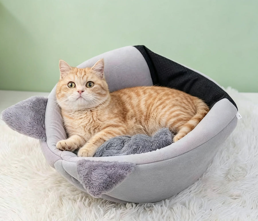 Semi-Enclosed Cozy Cat Bed, M or XL