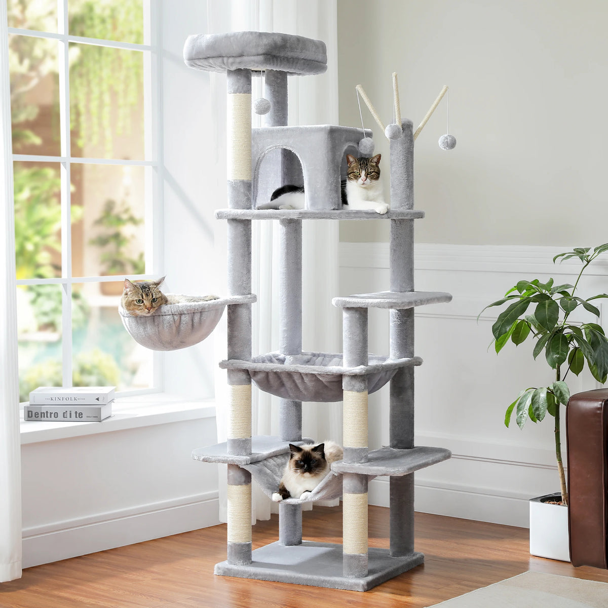 Tall Multi-Level Cat Tree Tower, Ships from US
