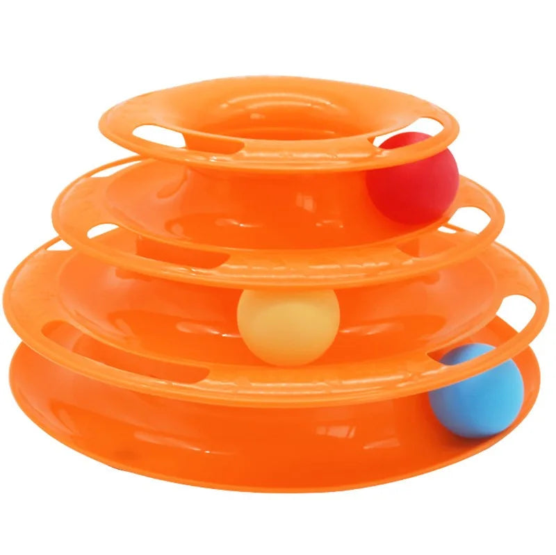 3 or 4-Layer Cat Ball Track Tower