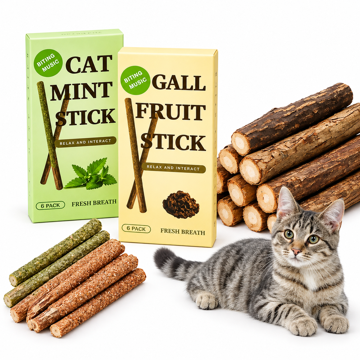 Silvervine & Catnip Cat Chew Sticks