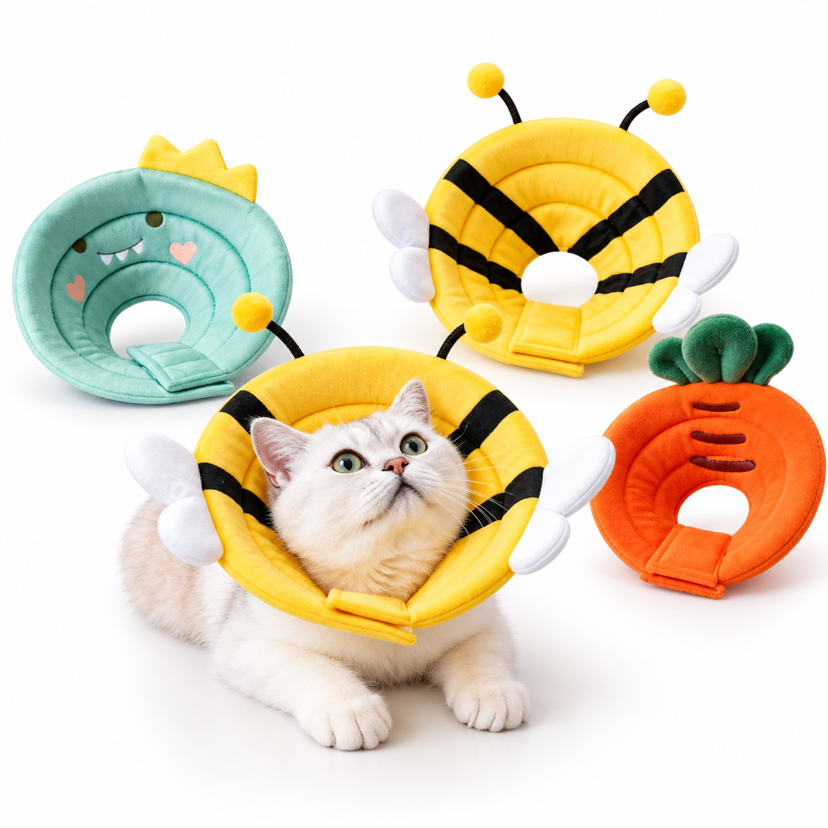 Soft Cat Recovery Cone Collar, Padded