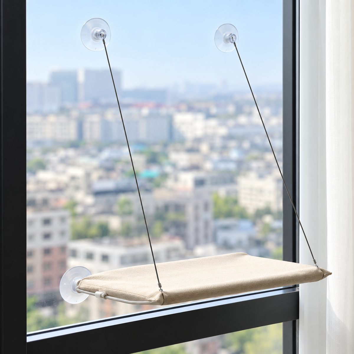 Wall Mounted Cat Hammock with Climbing Frame
