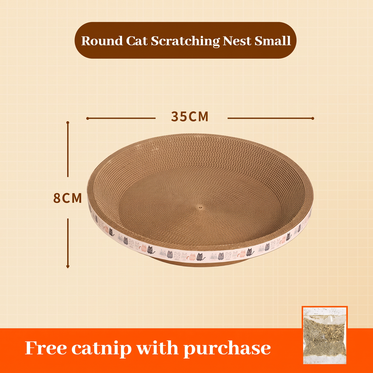 Corrugated Cat Scratcher Lounge with Catnip