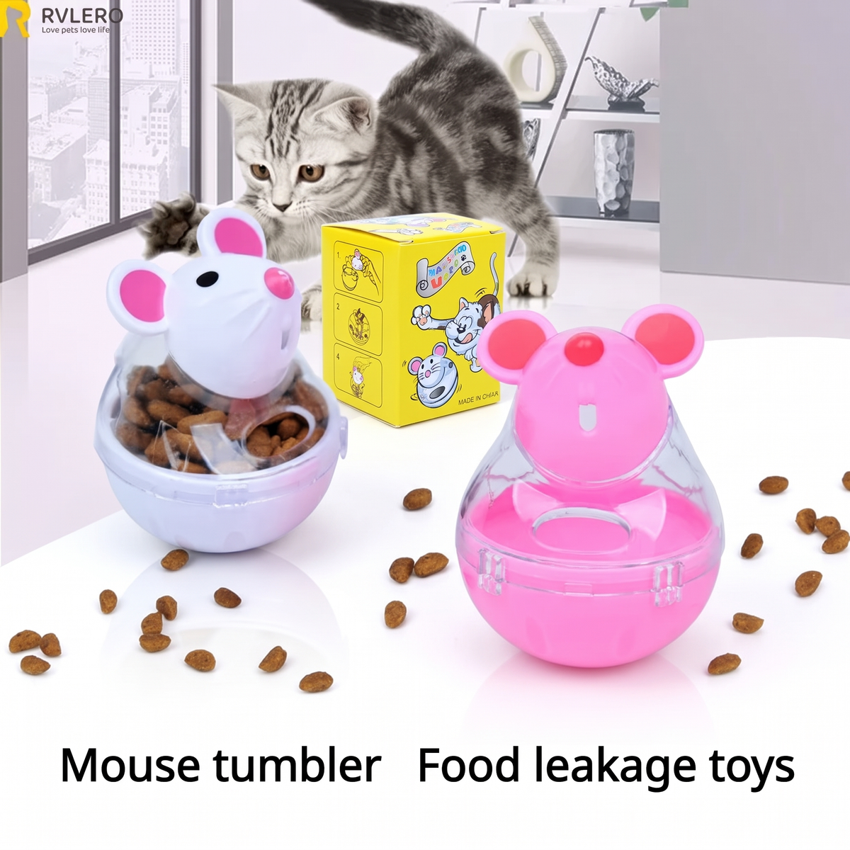Mouse Tumbler Treat Dispenser Cat Toy