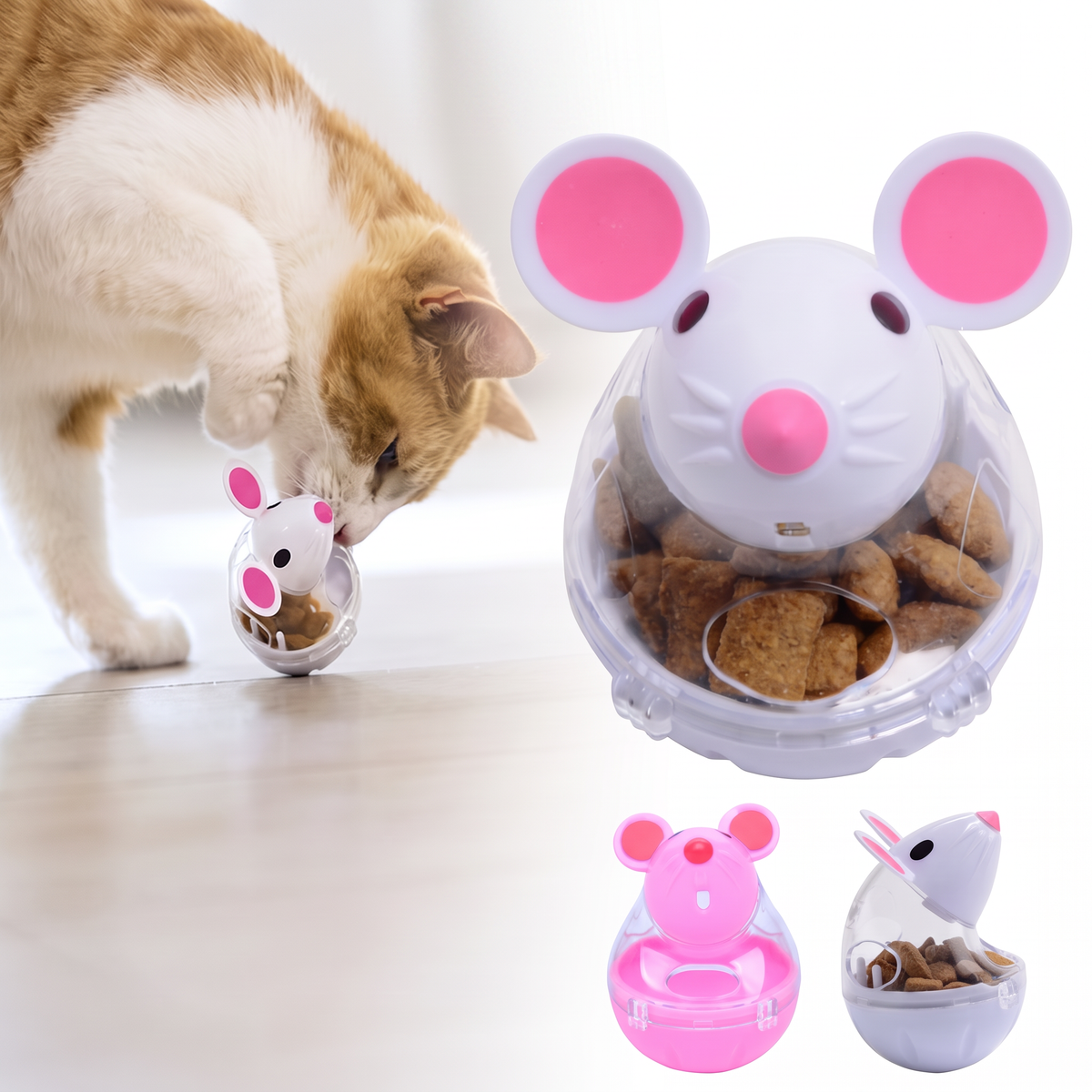 Mouse Tumbler Treat Dispenser Cat Toy